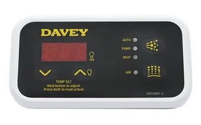 Davey/Spa-Quip SP400/500/601 Rectangular Touchpad and Overlay NZ